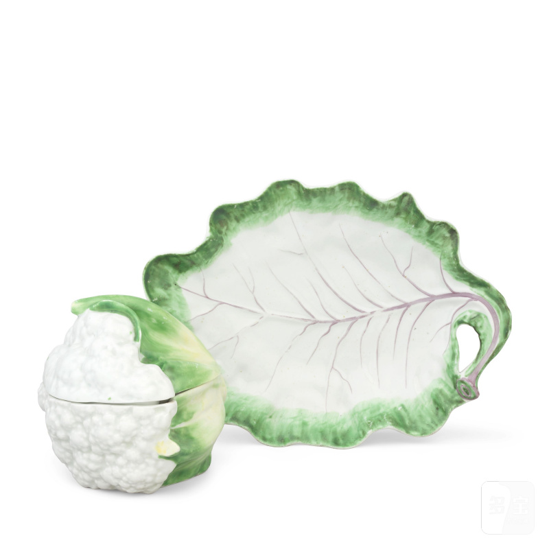 A fine Worcester cauliflower tureen and cover and a stand, circa 1757-60 - 图6